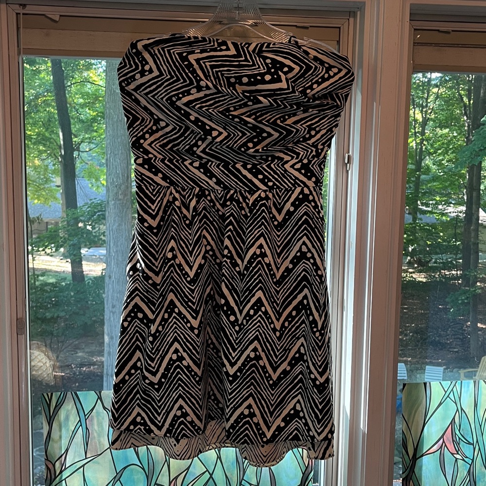 The Limited Monochrome Zigzag Dress